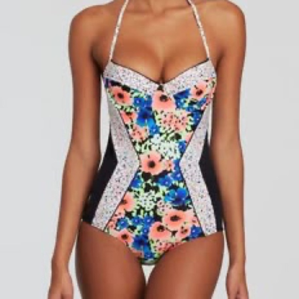 Shosanna size 12 floral one piece swimsuit